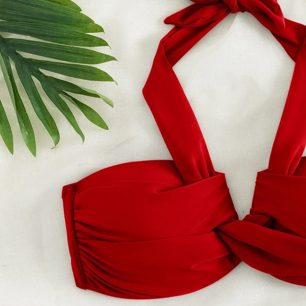 Twisted halter Top Cheeky Bikini Swim Beach - Picture 3 of 12